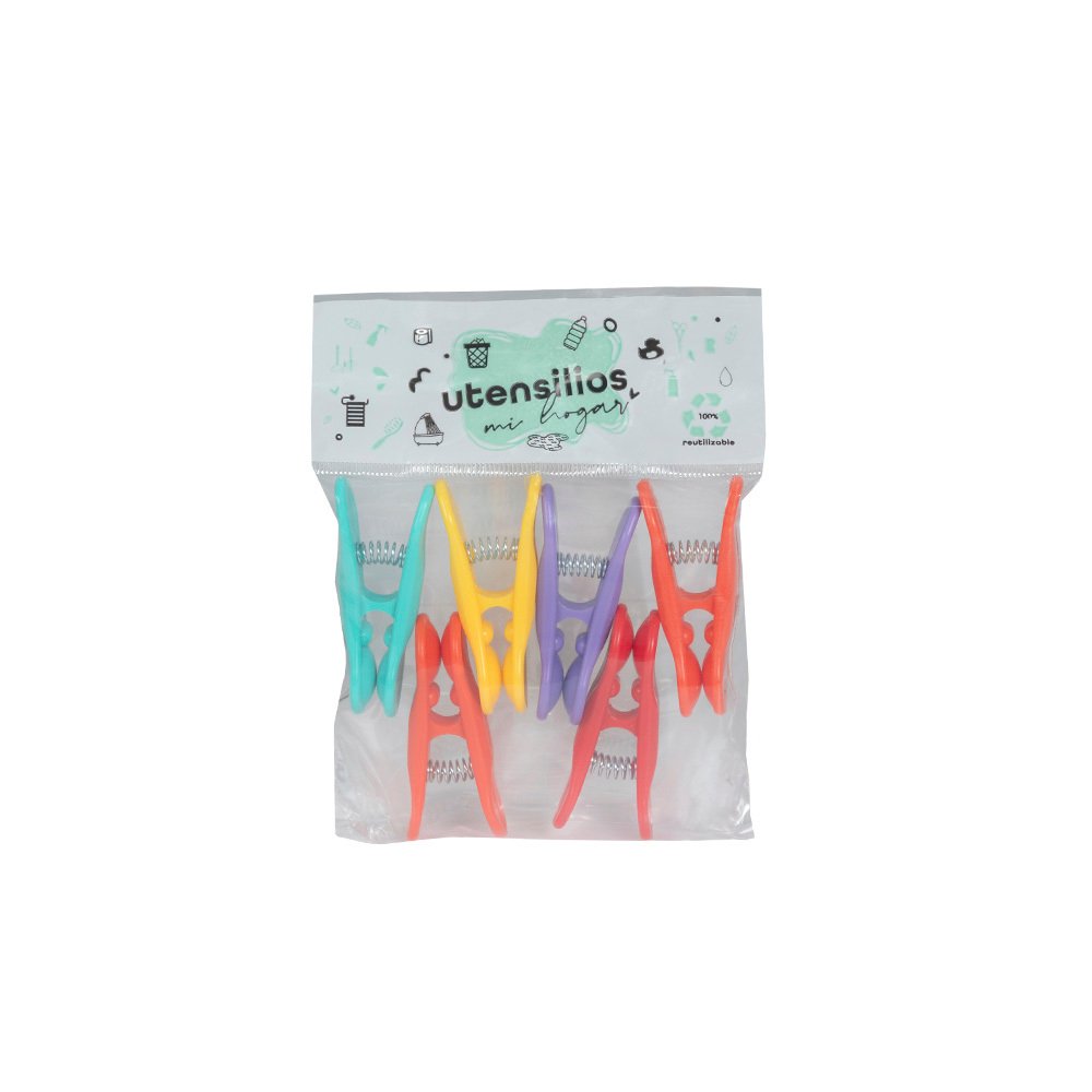 Set Bolsa Broche Mil Usos X 6 Color