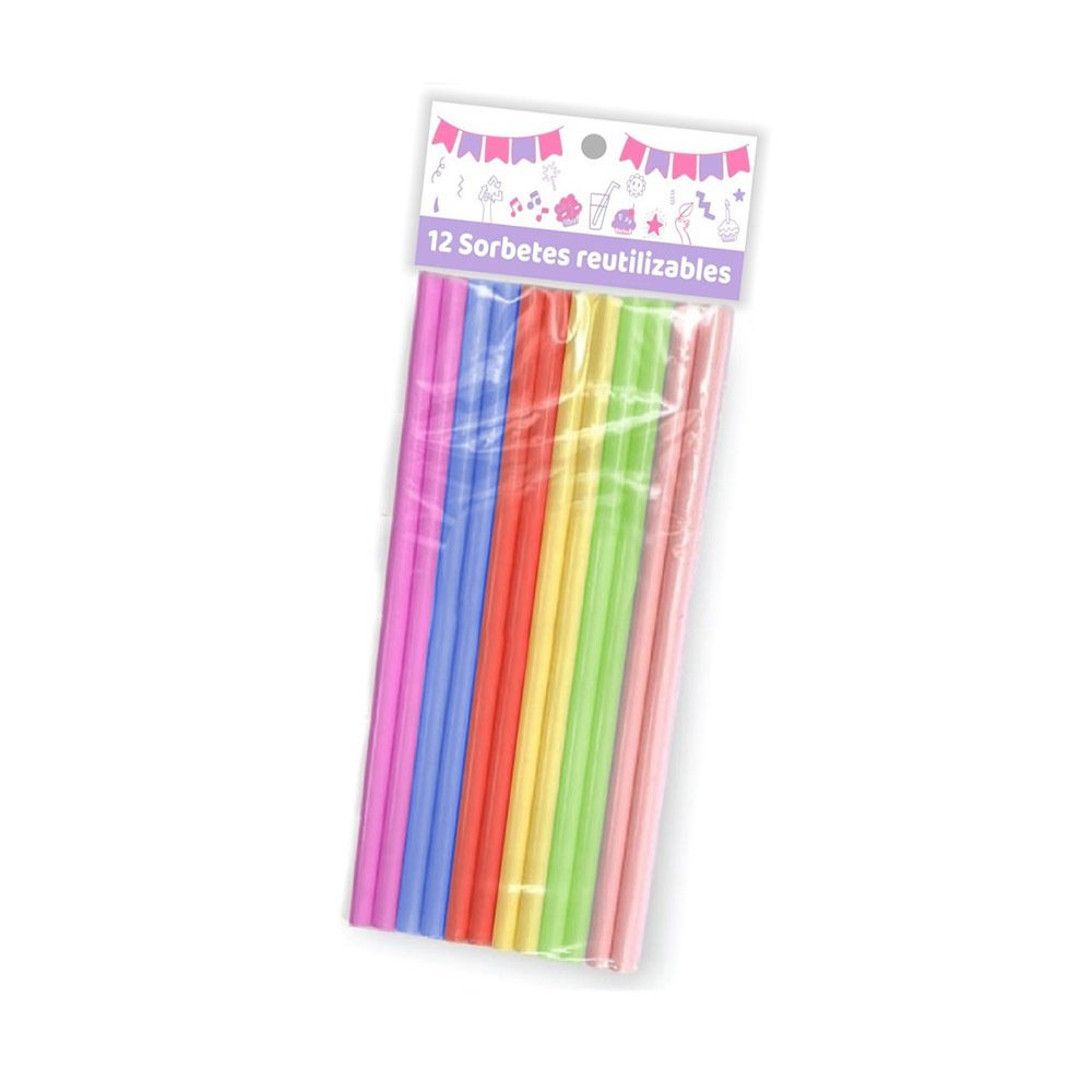 Set De 12 Sorbetes 22 Cm Reutilizables Color