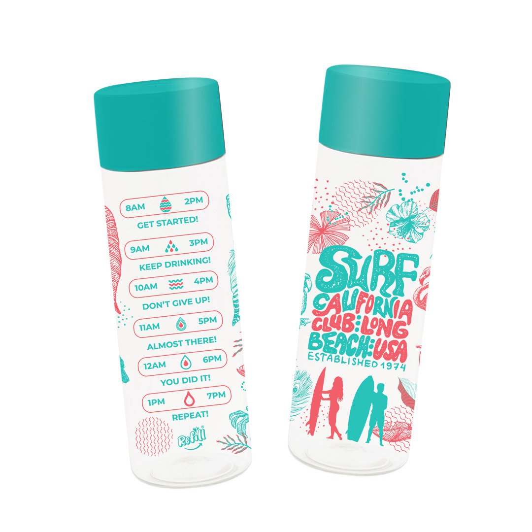 Botella Geo 600ml Medidora Tropical