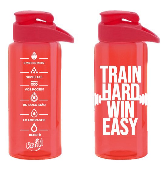 Botella Big Dakar 1100ml Rojo Motivacional