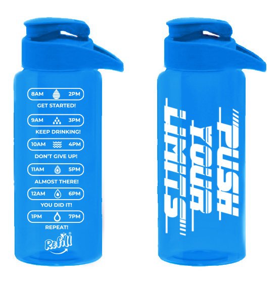 Botella Big Dakar 1100ml Azul Motivacional