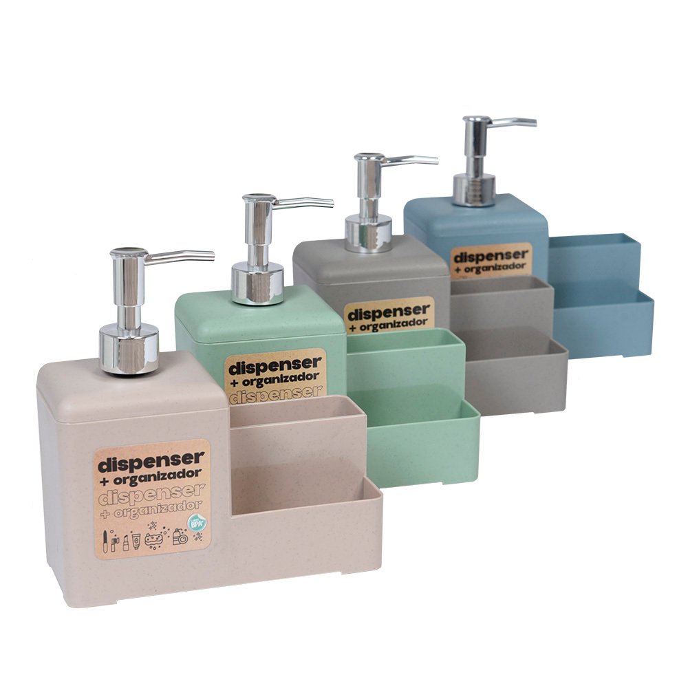 Dispenser Y Organizador Prisma Bambu