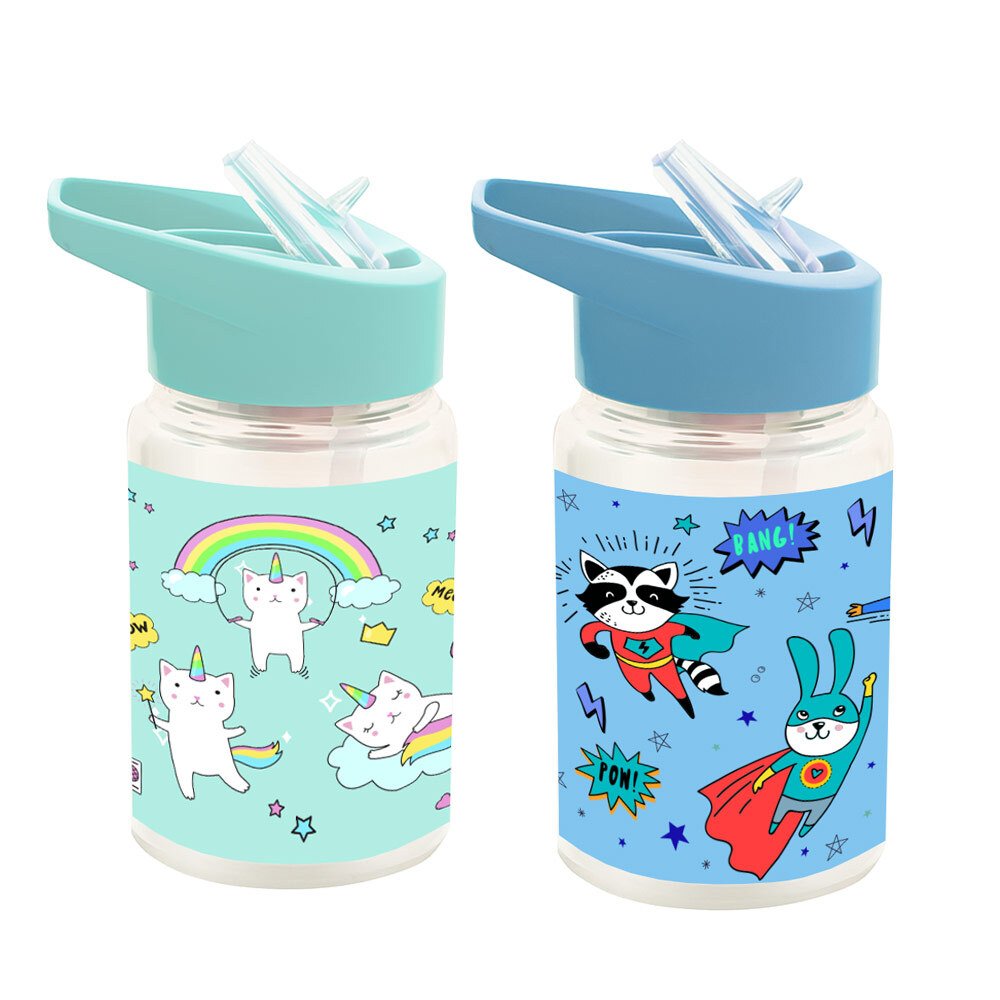 Botella Mini Flexo Deportiva 400ml Party Heroes