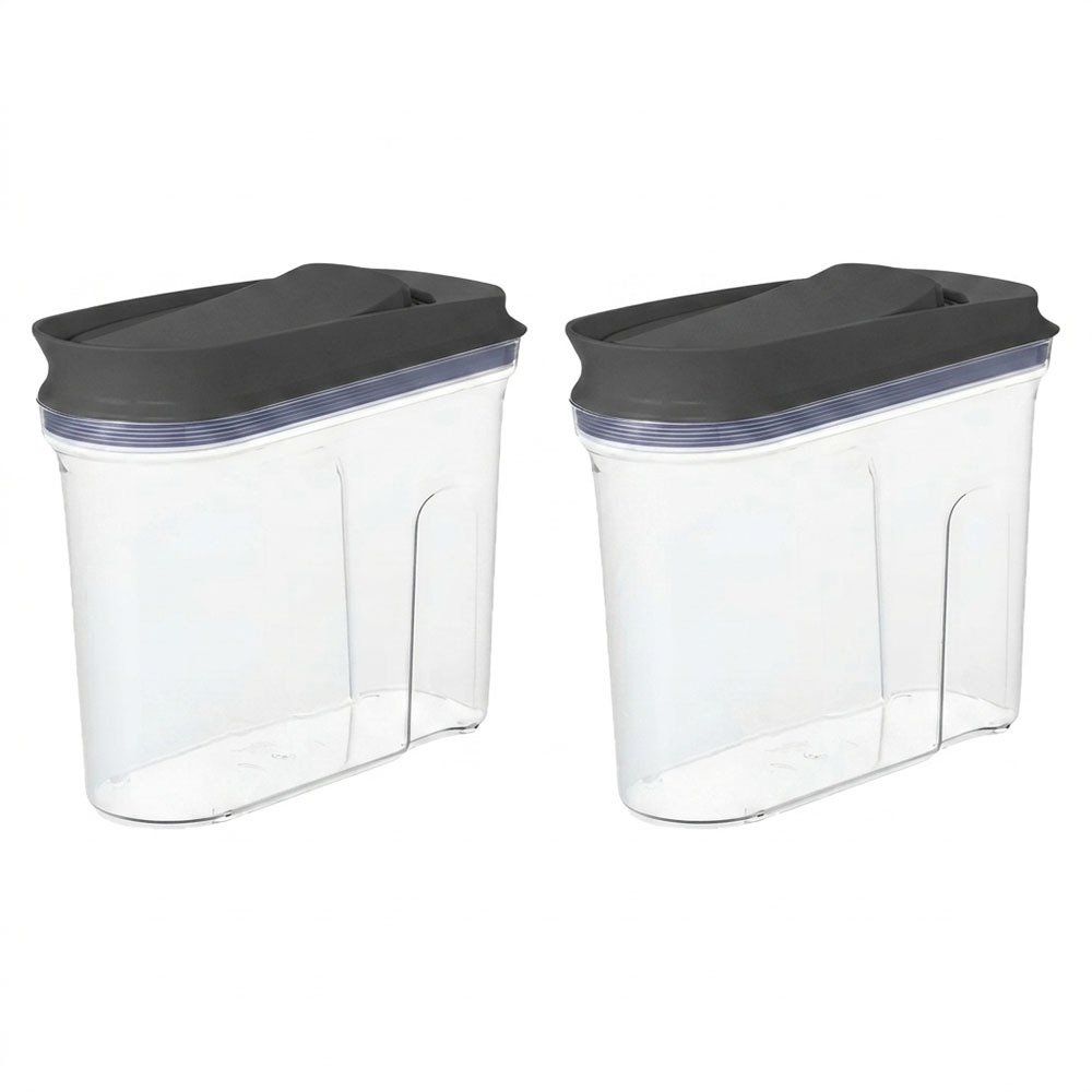 Frasco Hermetico Dosificador Mediano Negro 1l