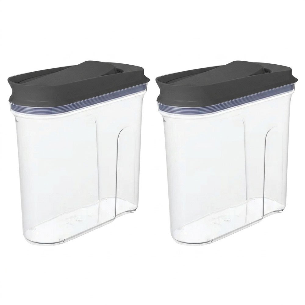 Frasco Hermetico Dosificador Grande Negro 1,35l