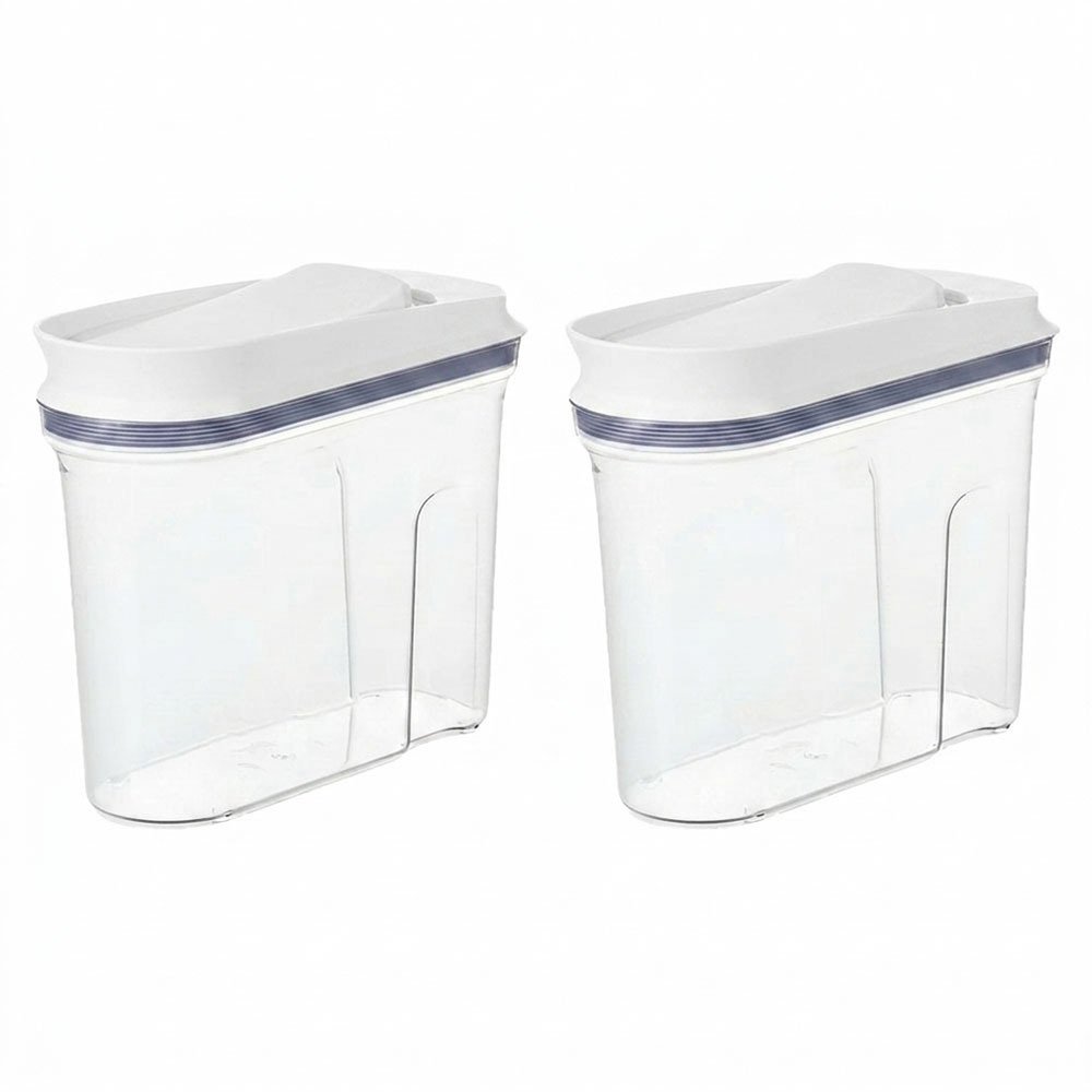 Frasco Hermetico Dosificador Mediano Blanco 1l